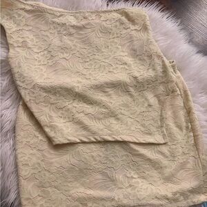 Missguided Cream Lace Dress